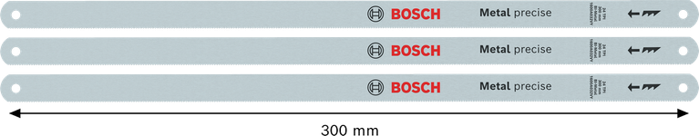Bộ lưỡi cưa Bosch 300 mm dùng để cắt kim loại chính xác.